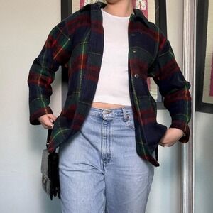 Vintage Plaid Fleece Button-Up